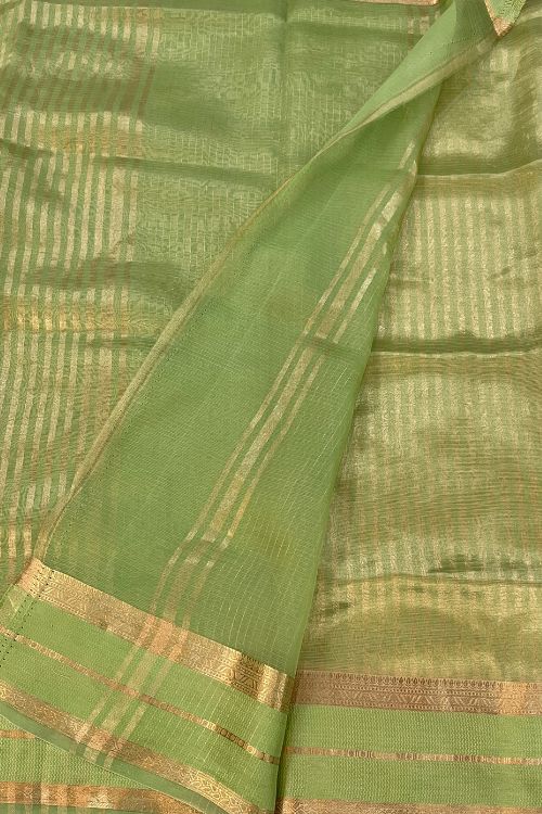 Green Kora-Tissue Silk Saree