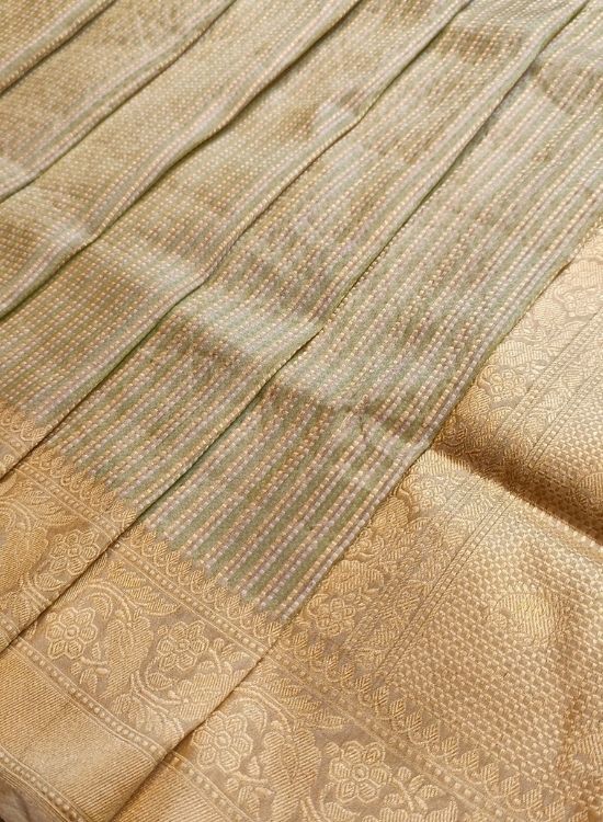 Handwoven Yellow Katan Silk Saree