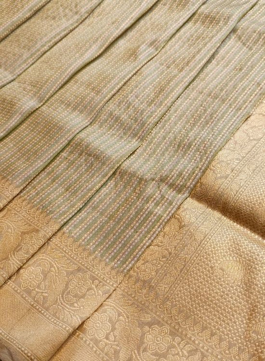 Handwoven Yellow Katan Silk Saree