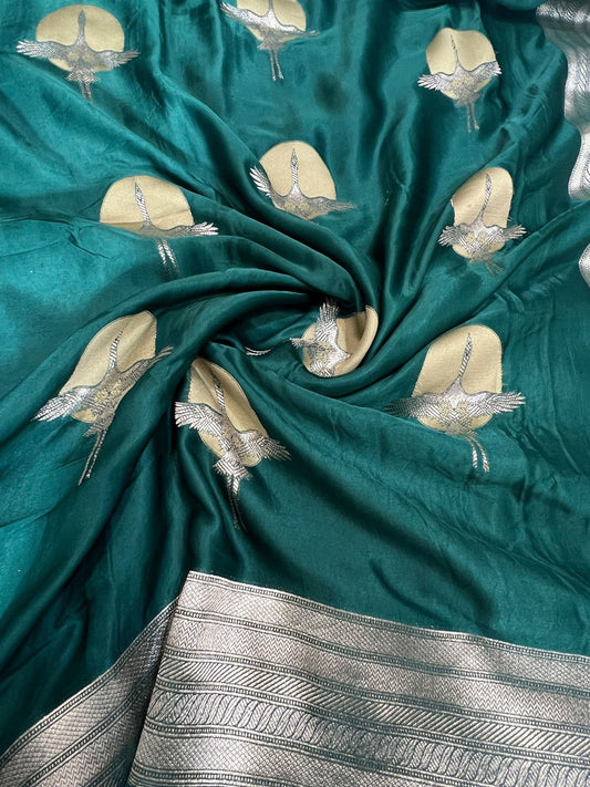 Green Mashru Silk