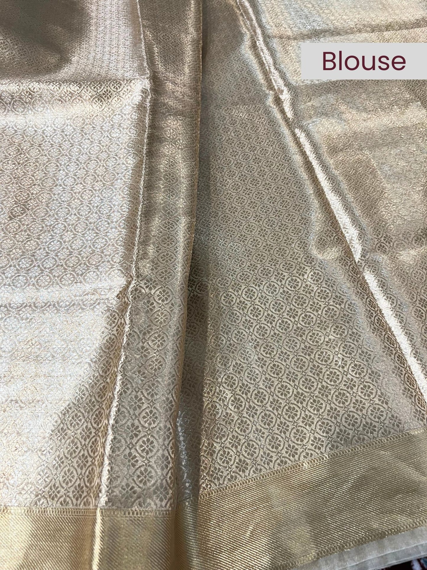 Golden Brocade Tissue Silk