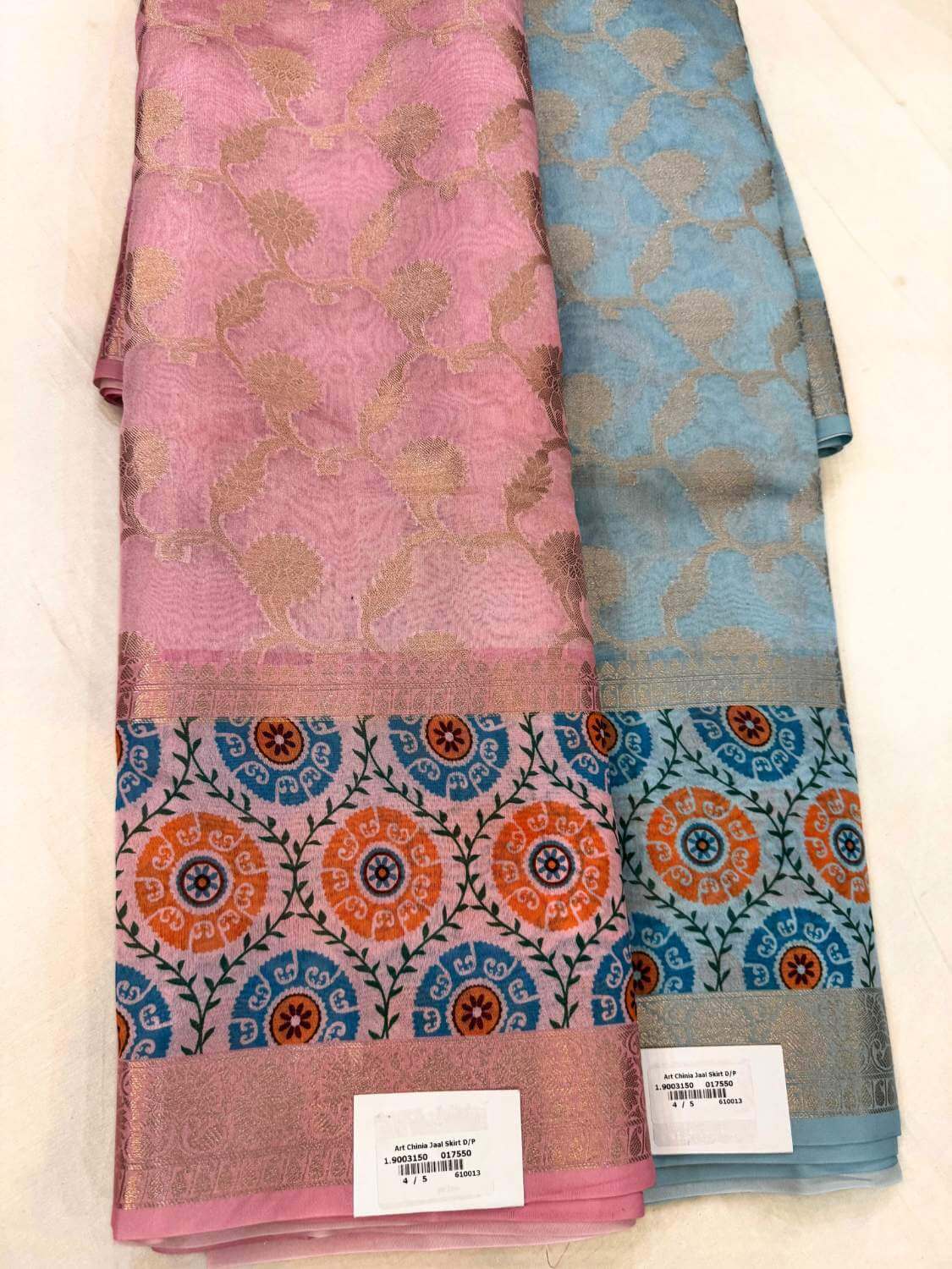 Traditional Chiniya silk saree designed for festive occasions