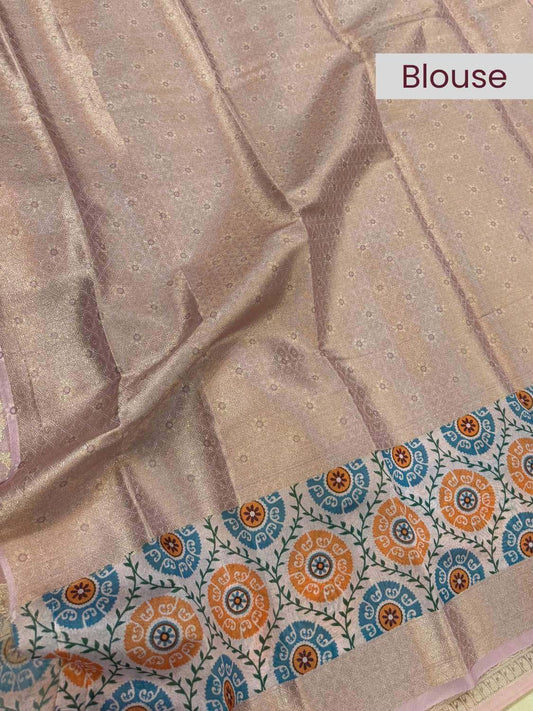 Traditional Chiniya silk saree designed for festive occasions
