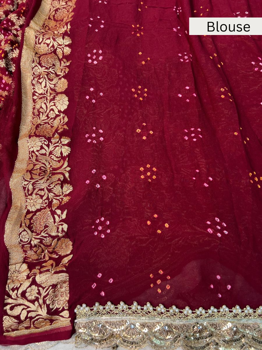 Maroon Bandhej