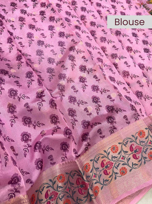 Classic Chiniya silk saree featuring rich fabric and graceful drape