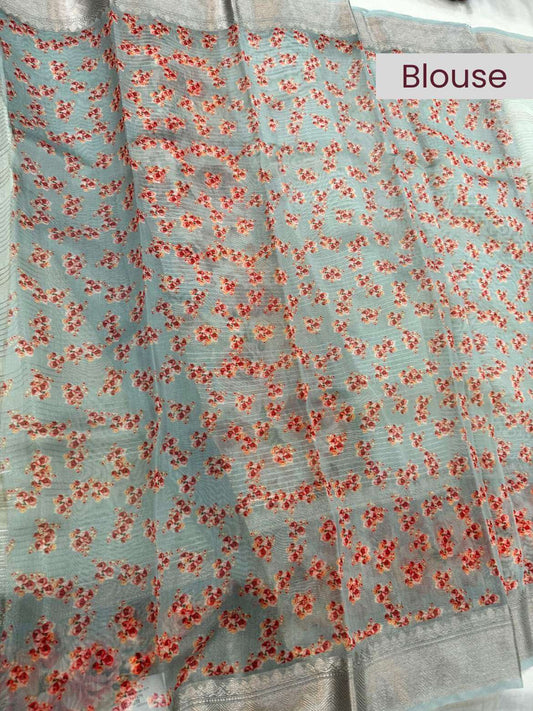 Premium Chiniya silk saree crafted with refined handloom finish