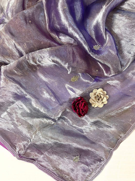 Purple Tissue Silk Suit