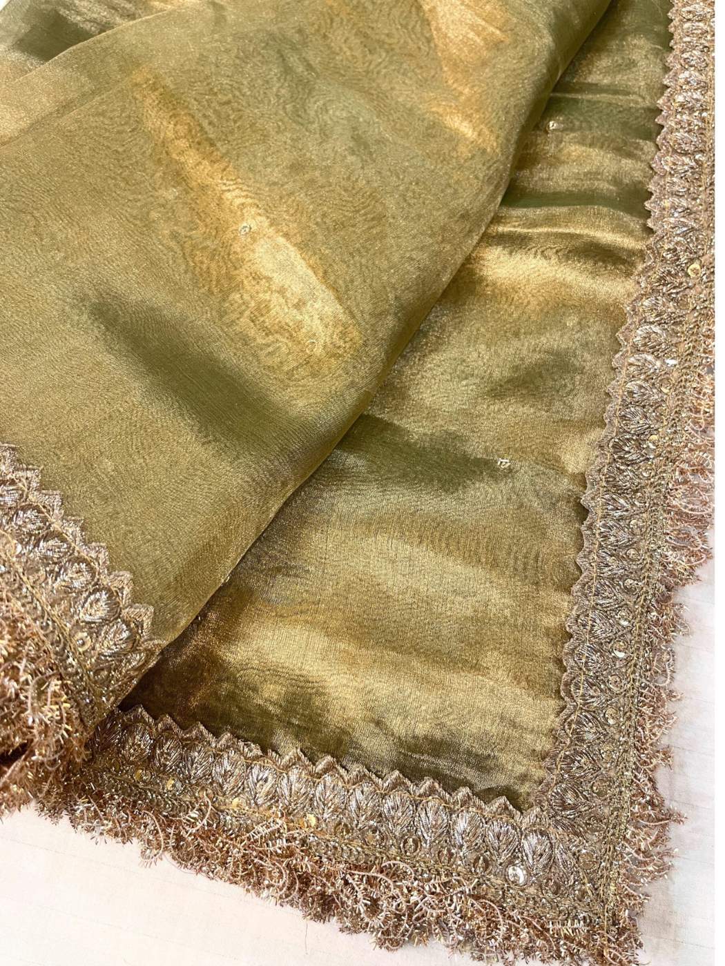 Green Tissue Silk Suit