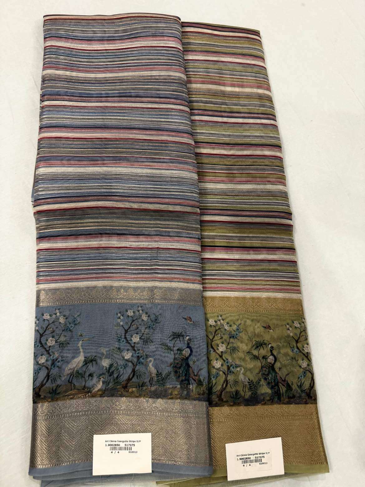 Luxurious Chiniya silk saree designed for weddings and celebrations