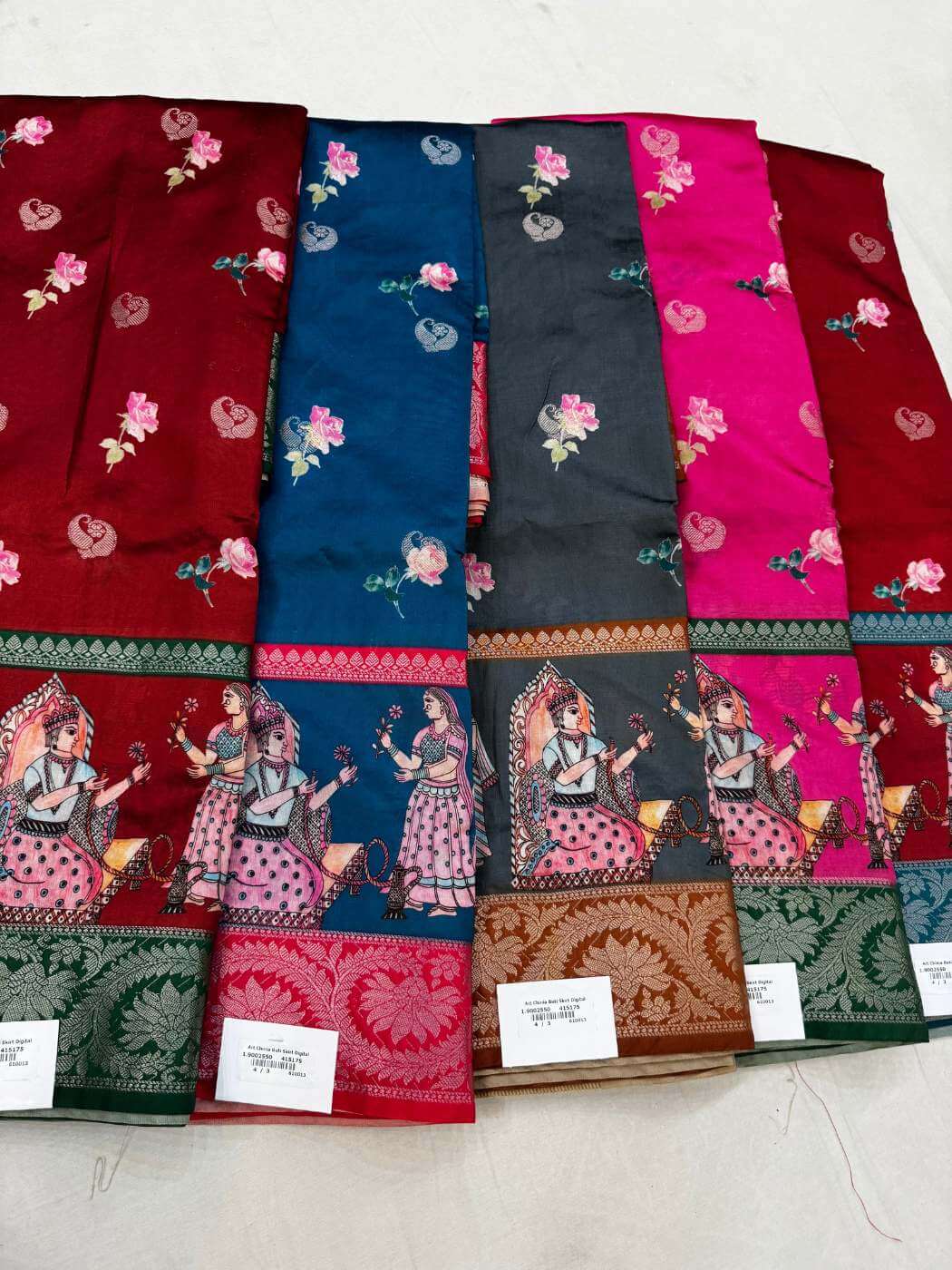 Chiniya silk saree crafted with refined detailing and luxurious drape