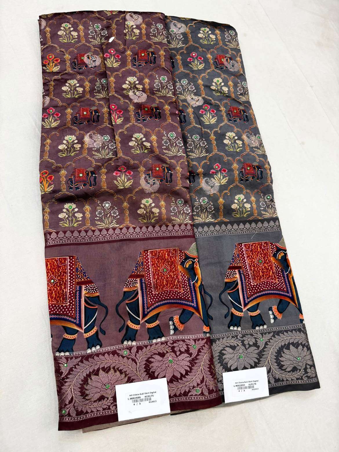 Traditional Chiniya silk saree with refined ethnic appeal