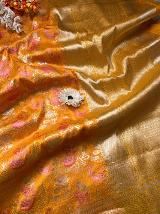 Mustard Yellow Katan Silk