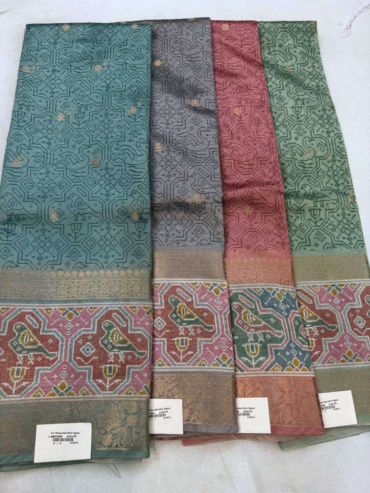 Chiniya silk saree with smooth texture and elegant traditional weave