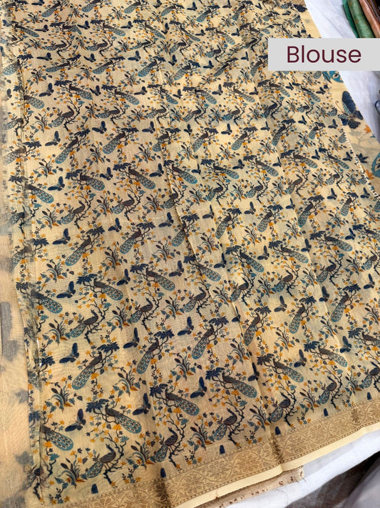 Pastel Yellow Moonga Silk