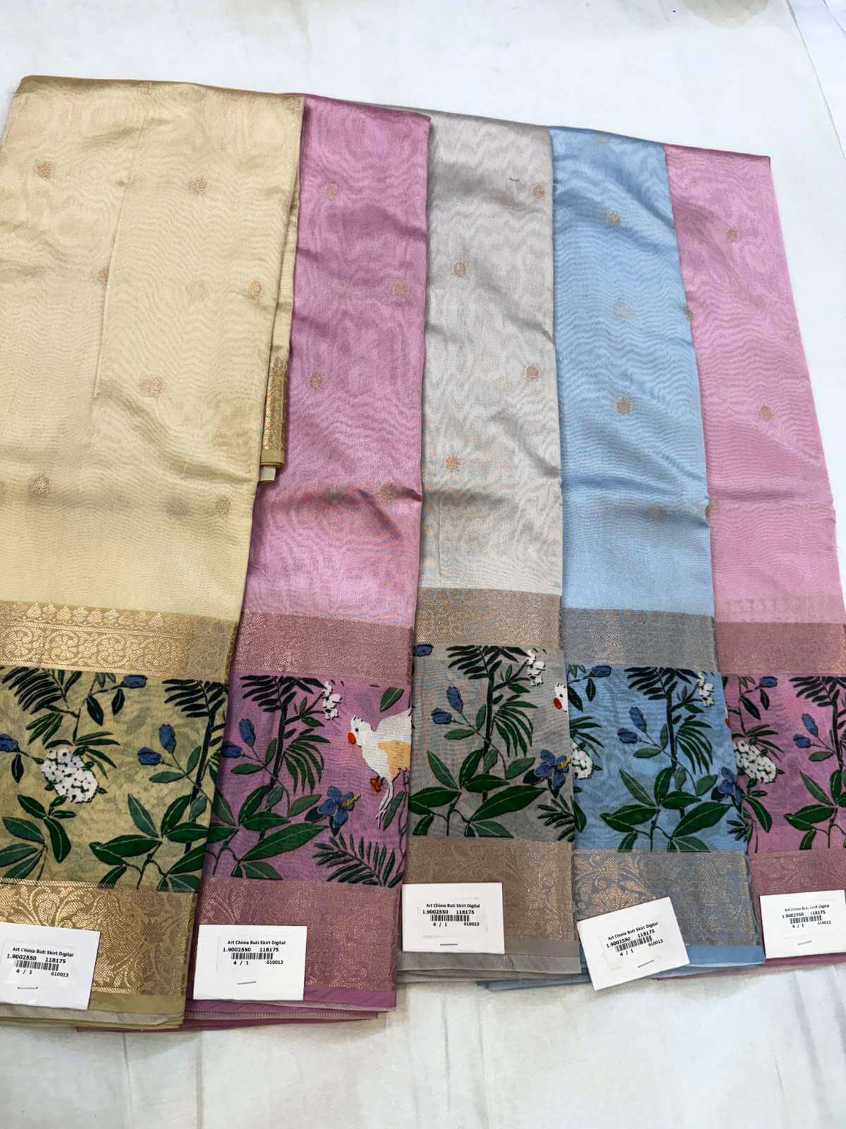 Chiniya silk saree with smooth texture and elegant traditional weave