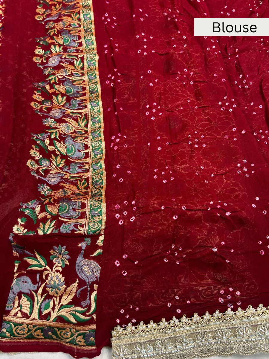 Maroon Bandhej