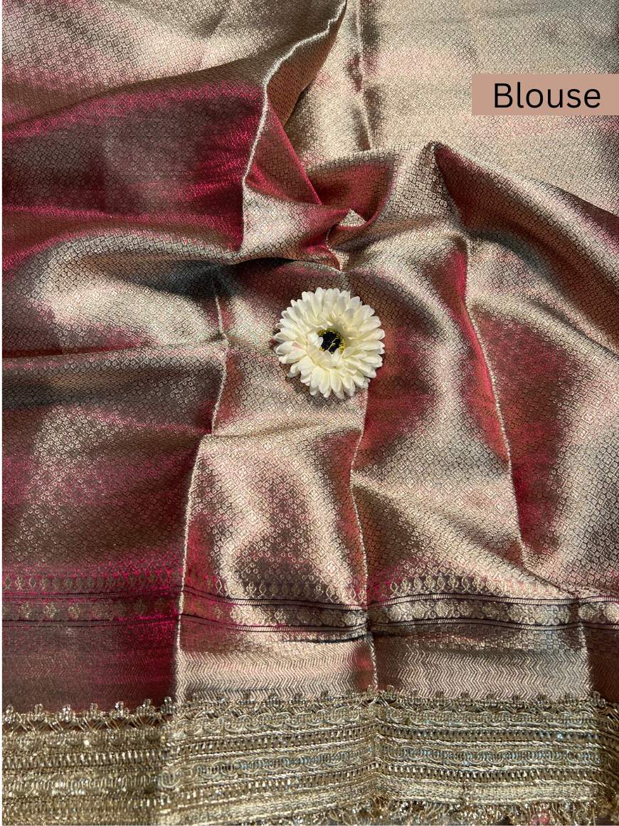 Wine Brocade Blouse