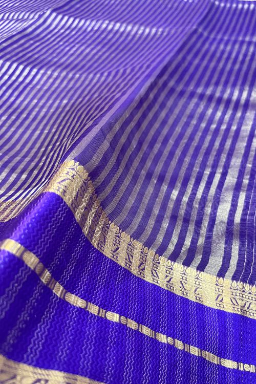 Violet Kora-Tissue Silk Saree