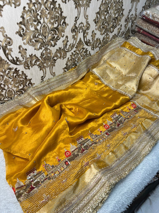 Mustard Yellow Banarasi Ghat