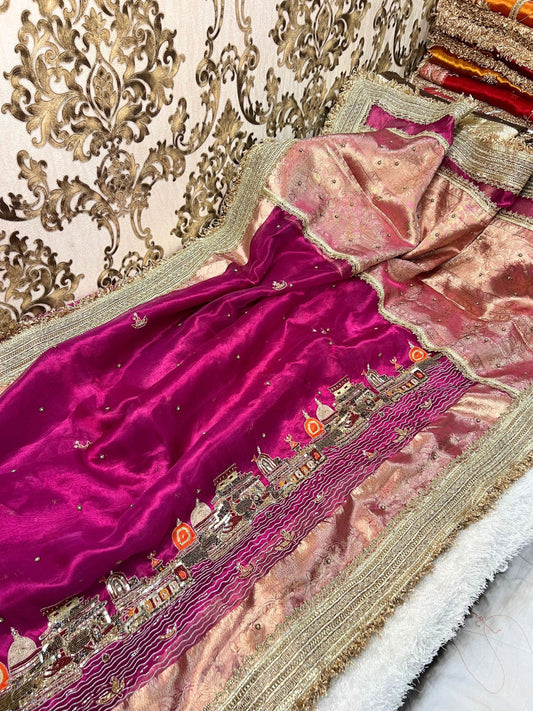 Hot Pink Banarasi Ghat