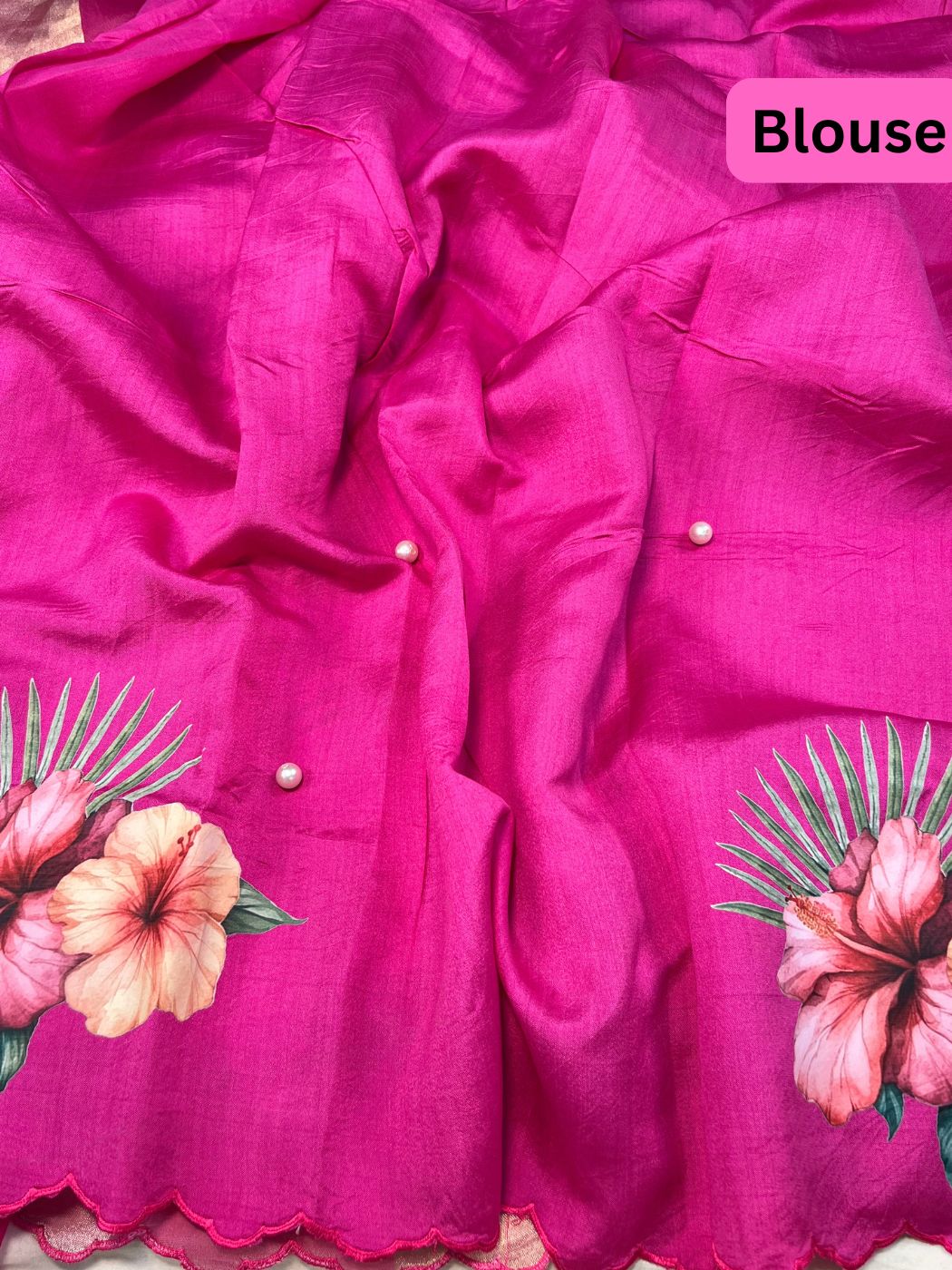 Hot Pink Kora Tissue Silk