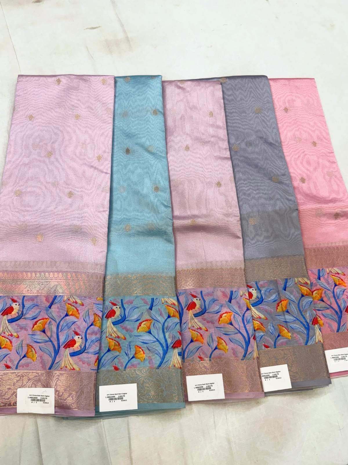 Chiniya silk saree crafted with fine detailing and luxurious drape