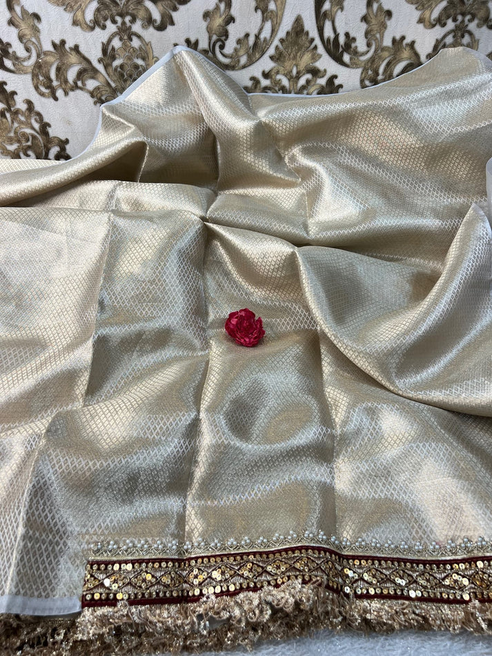 Silver Maharani Embroidery Buti