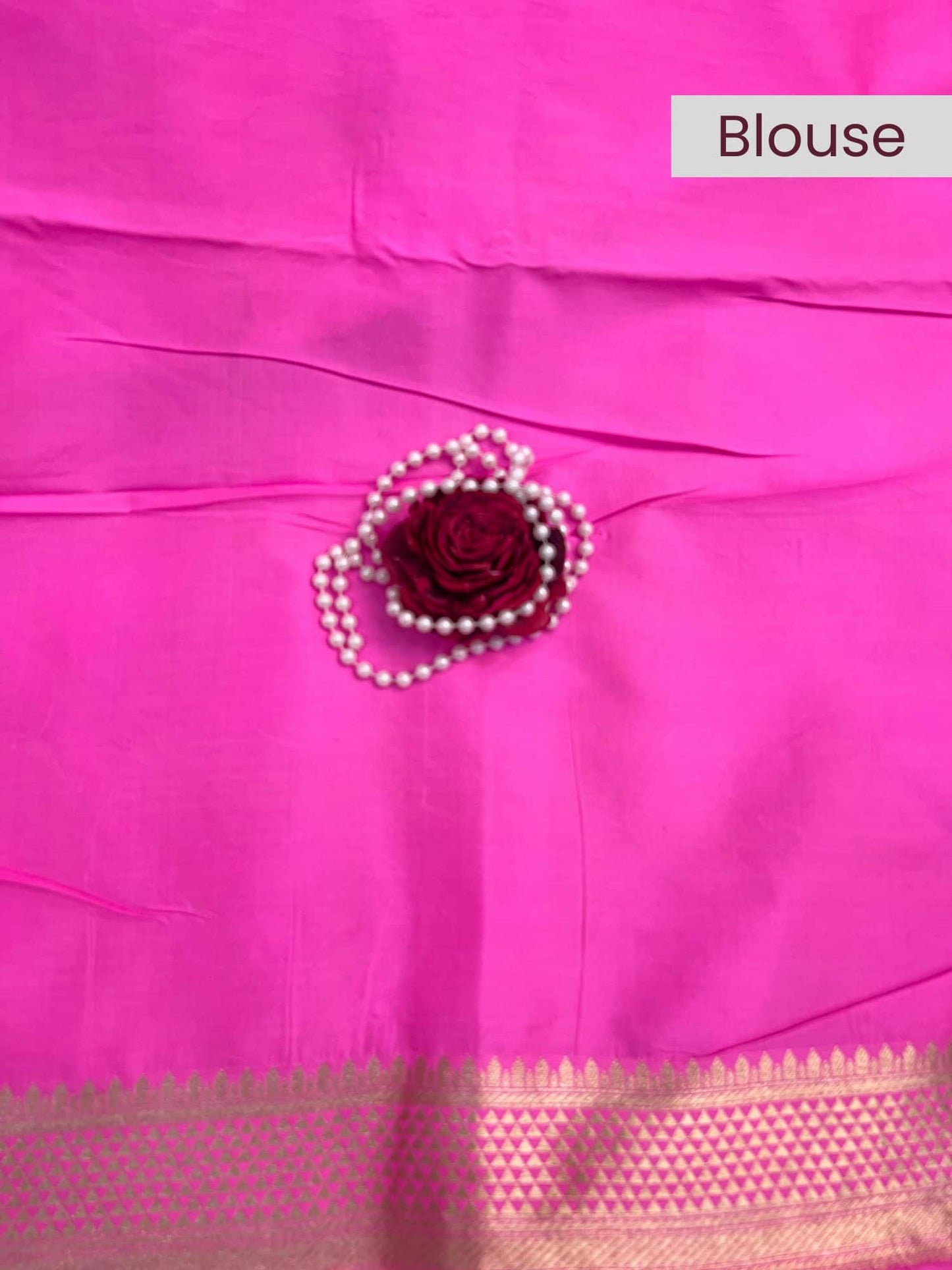 Manatavya Banaras pink Katan silk saree with rich Banarasi weave, smooth texture and elegant traditional craftsmanship