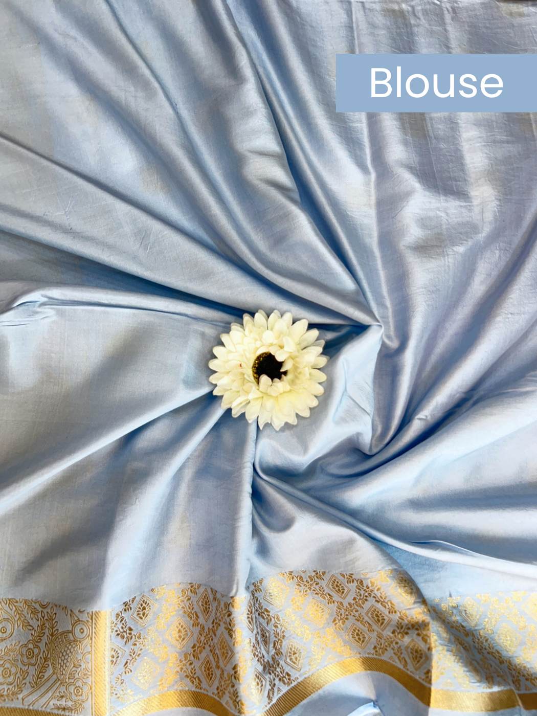 Powder Blue Katan Silk blouse