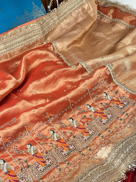 Pastel Orange Ganga Aarti