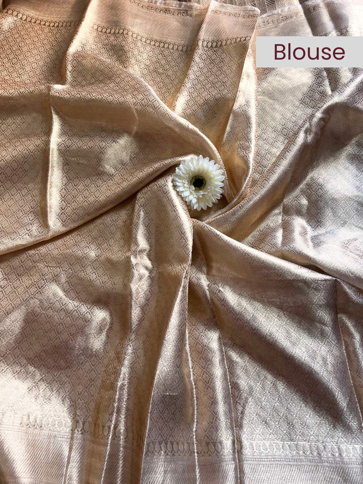 Champagne Gold Brocade Tissue Silk