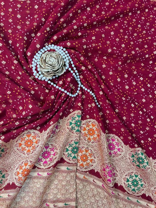 Maroon Bandhej