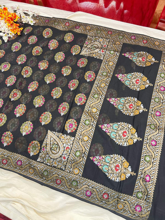 Black Cotton Jamdani