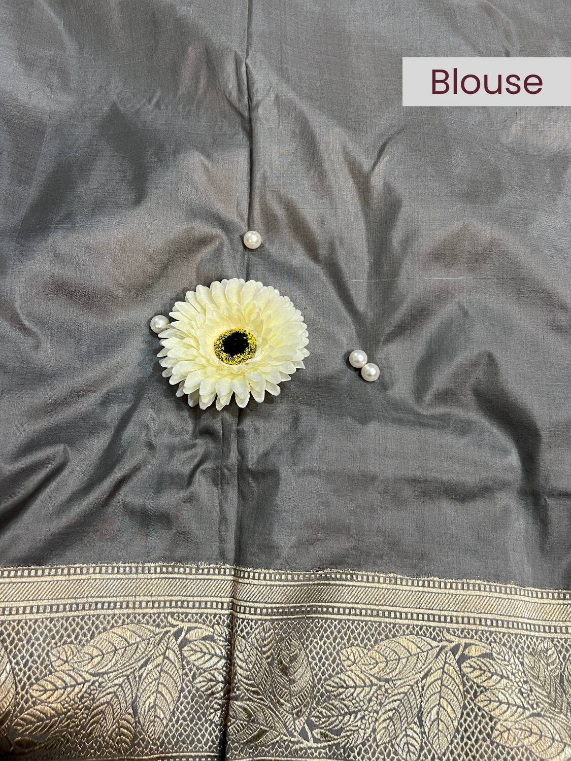 Grey Katan Silk blouse