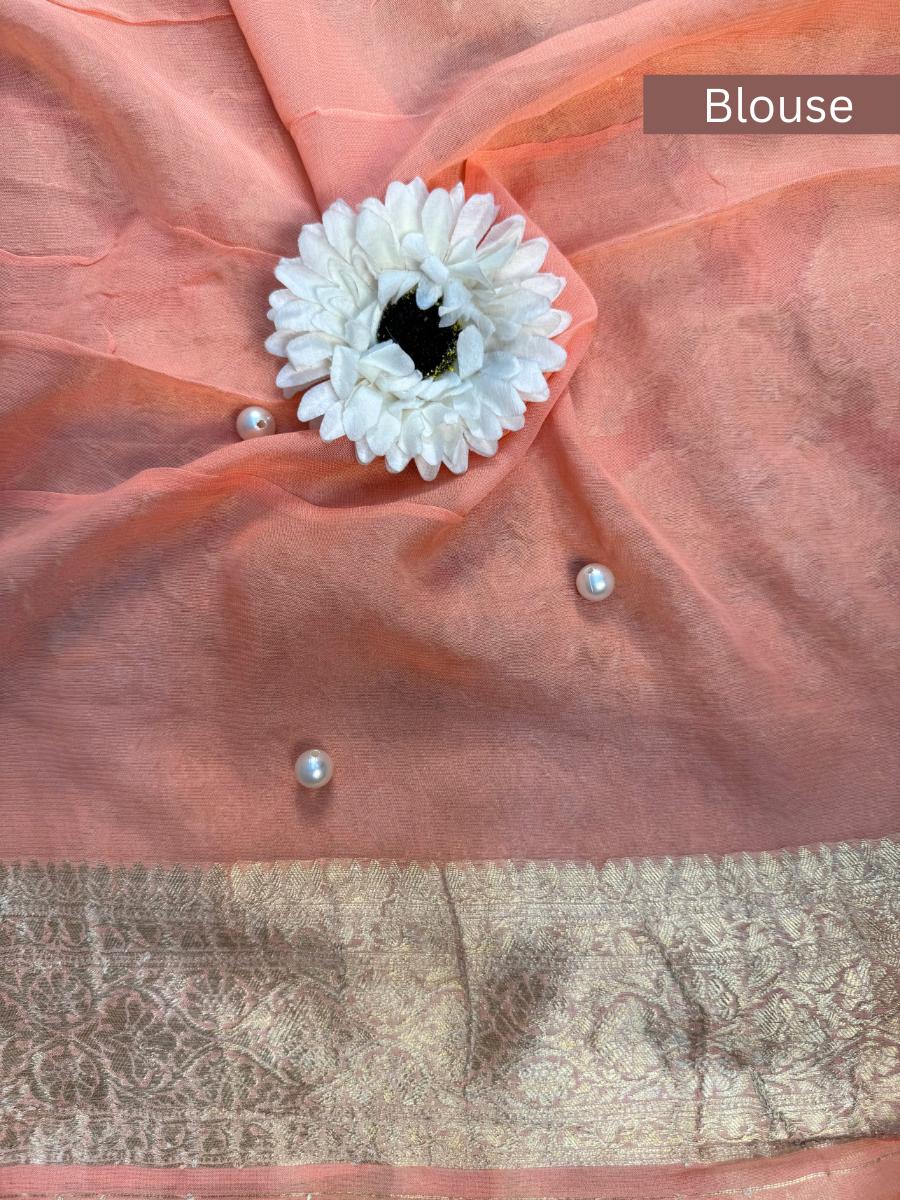Peach Viscose Silk