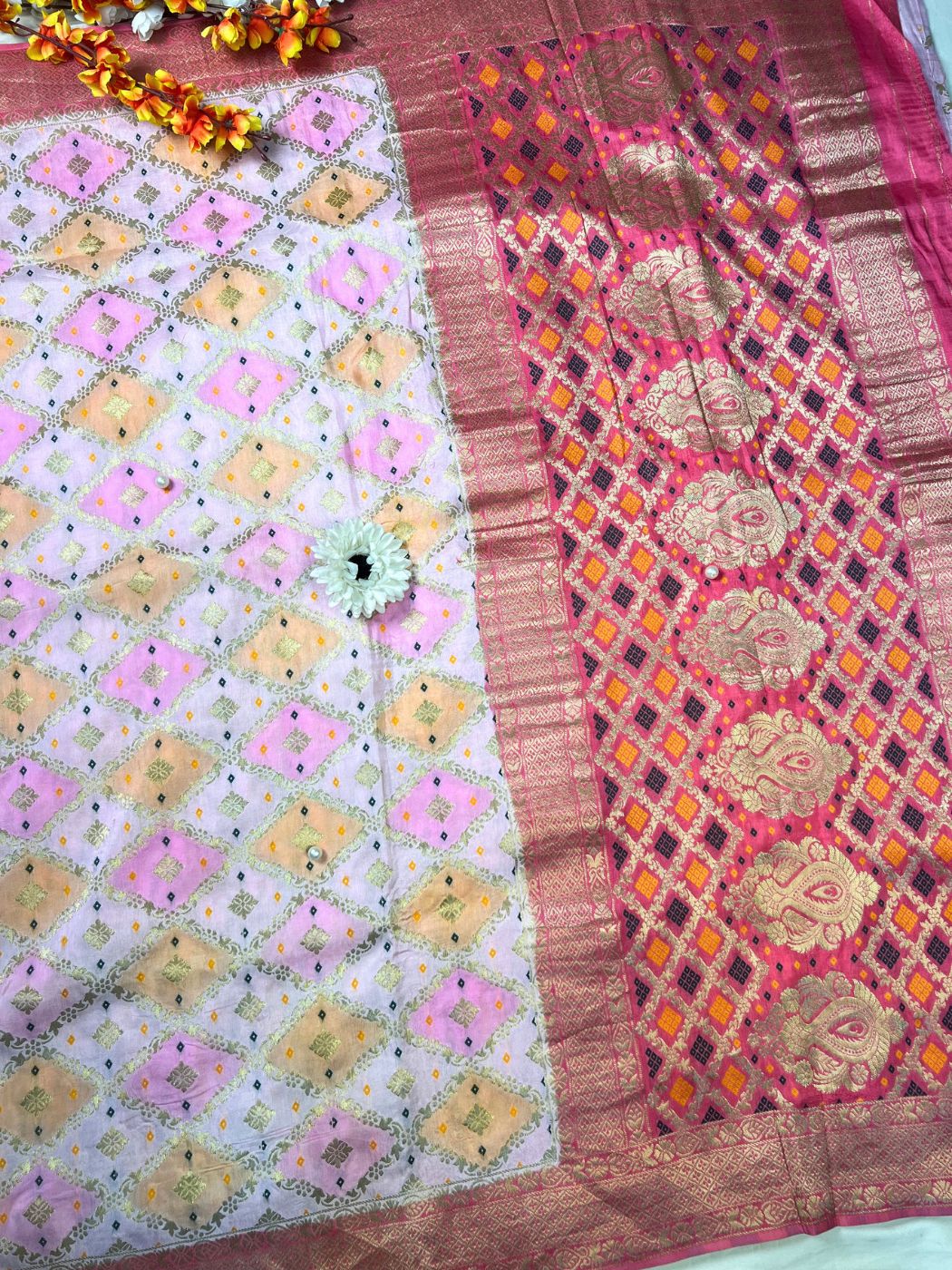 Pink Multicolor Viscose