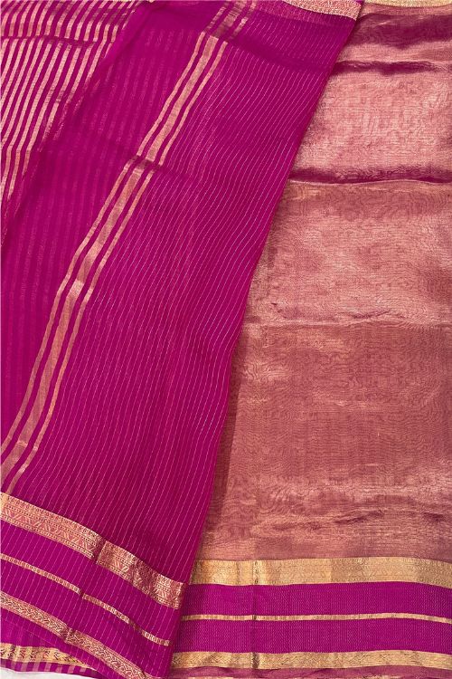 Pink Kora-Tissue Silk Saree