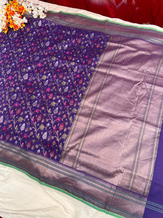 Purple Cotton Jamdani