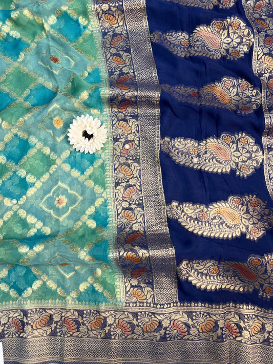 Aqua Blue Viscose Silk