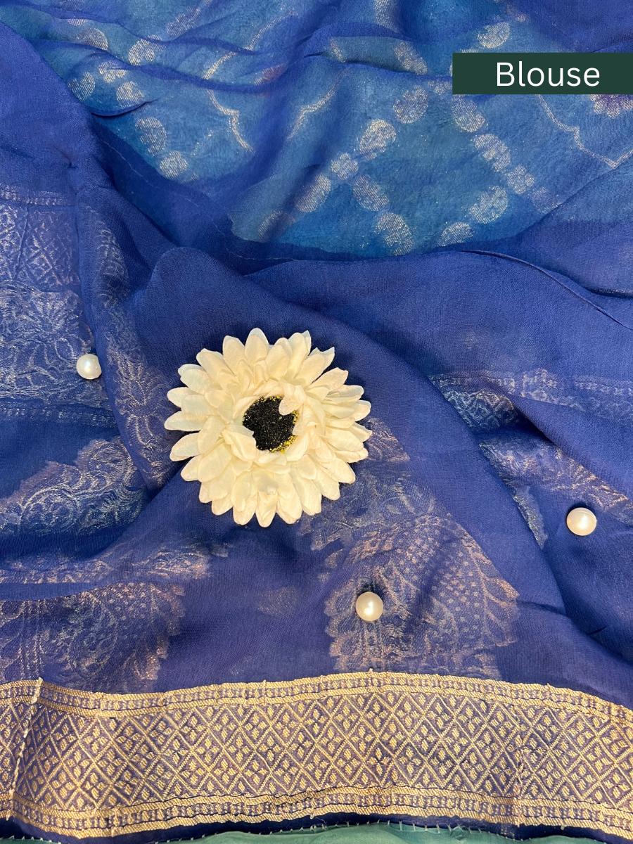 Aqua Blue Viscose Silk