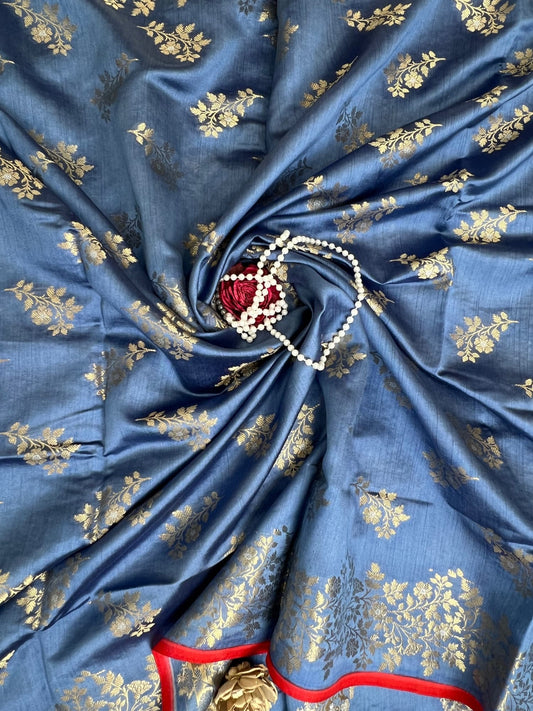 Blue Chiniya Silk
