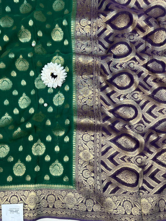 Bottle Green Viscose Silk