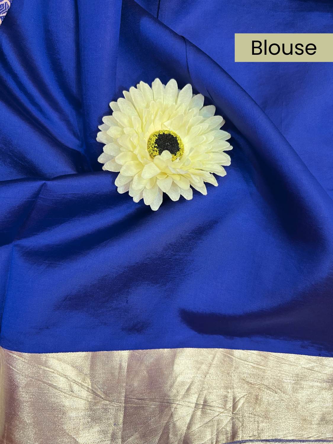 Royal Blue Katan Silk blouse