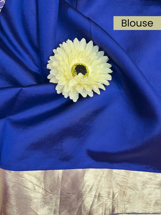 Royal Blue Katan Silk blouse
