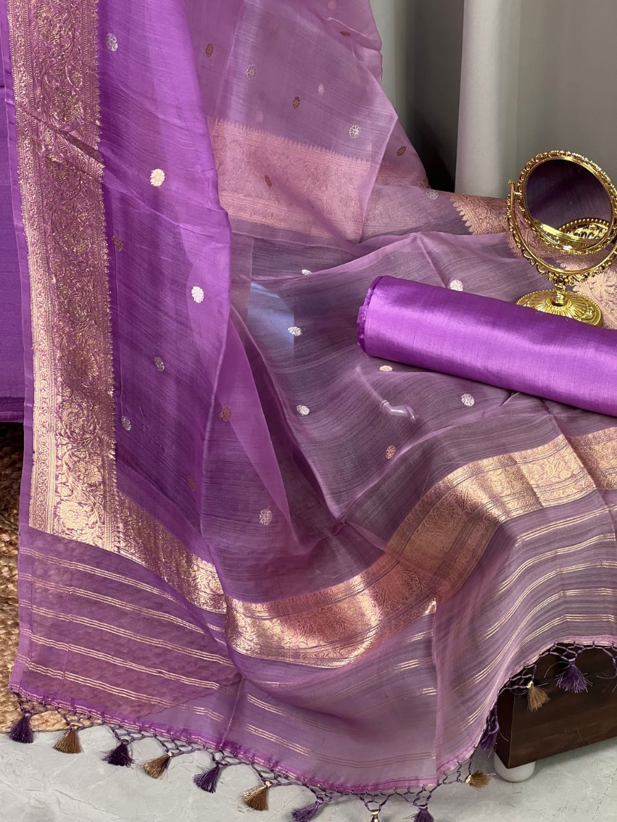 Lavender Kora Silk Suit Set