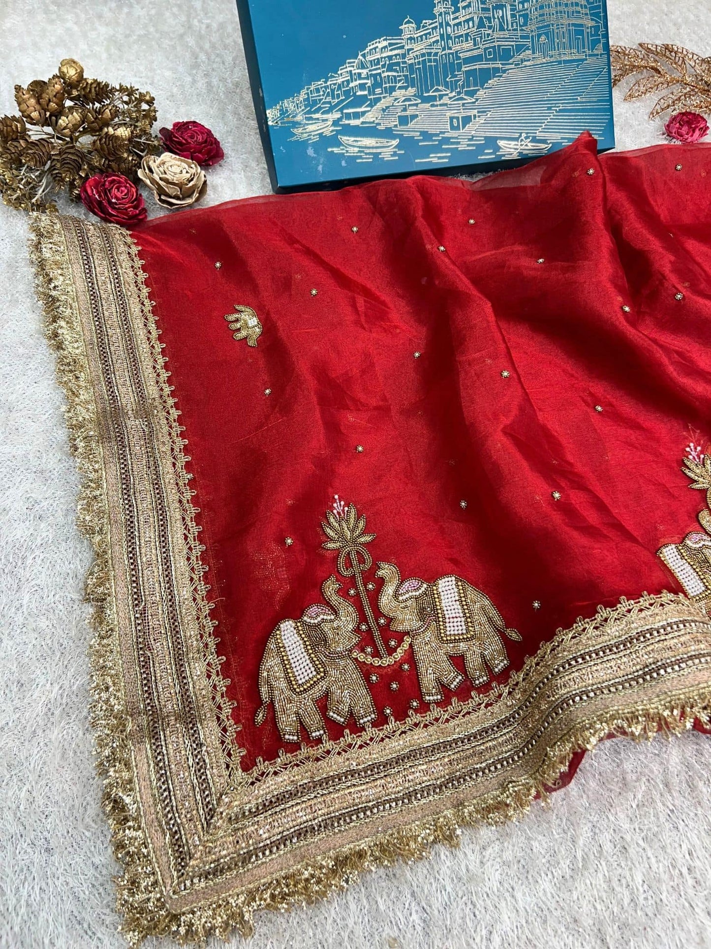 Royal Red Gajraj Dupatta