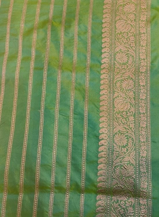 Handwoven Green Katan Silk Saree