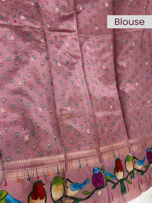 Chiniya silk saree with smooth finish and classic traditional weave