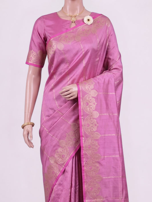 Pink Katan Silk Saree Dummy View 02