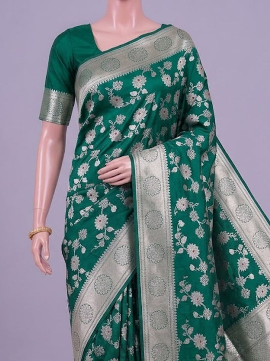 Dark Green Katan Silk